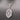 Antique Art Deco Camphor Glass and Diamond Necklace in 14k White Gold