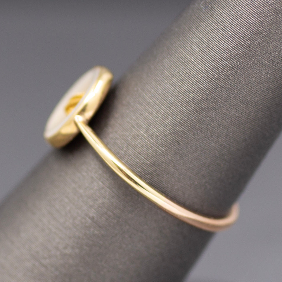 Delightful Victorian Button Ring in 14k and 18k Gold