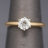 Sparkling Old European Cut Diamond Solitaire Engagement Ring in 14k Yellow Gold