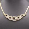 Sparkling Channel Set Round and Baguette Diamond Statement Necklace in 14k Yellow Gold