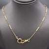 Victorian Watch Chain Bar Link Necklace in 14k Yellow Gold 16" with Dog Clip