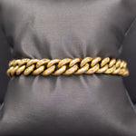 Antique Victorian Engraved Curb Link Bracelet in 18k Yellow Gold