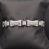 Incredible 5.00cttw Baguette and Round Diamond Link Bracelet in 18k White Gold