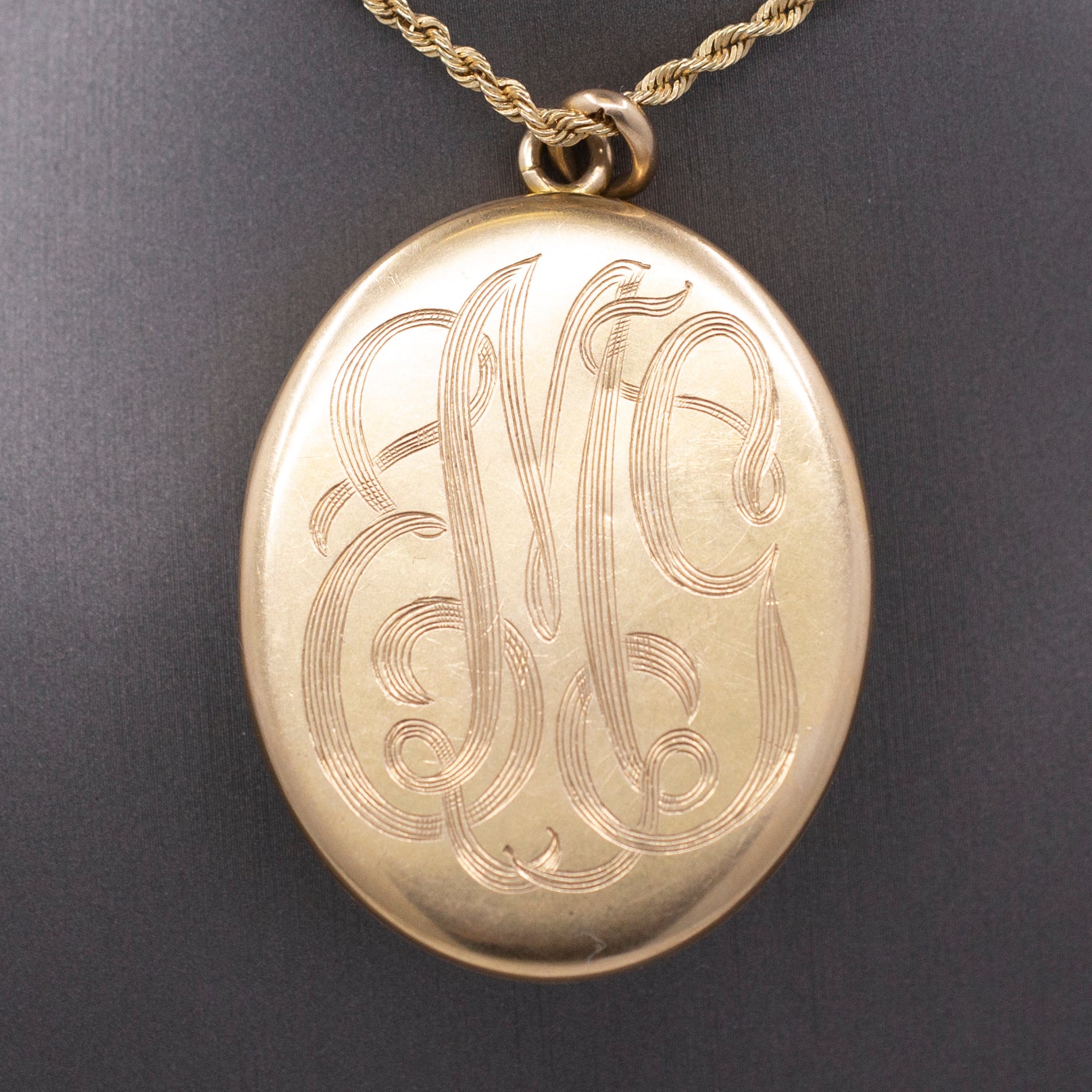 Incredible Large Locket with Sapphire Ruby and Diamond Insect in 14k Yellow Gold