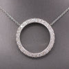 Vintage Diamond 1.50cttw Diamond Circle Pendant Necklace in Platinum