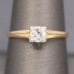 Classic Old European Cut Half Carat Diamond Engagement Ring in 14k Yellow Gold