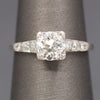 Late Art Deco GIA Certified Old European Cut Diamond Engagement Ring in Platinum