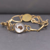 Antique Art Deco Equestrian Fox Hunt Essex Crystal Bracelet in 14k Yellow Gold