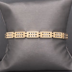 Channel Set Diamond Link Tennis Bracelet in 14k Yellow Gold