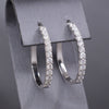 Stunning 2.00cttw Natural Diamond Round Hoop Earrings in 14k White Gold