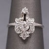 Sparkling Art Deco Old European Cut Diamond Petite Ring in 14k and 18k White Gold
