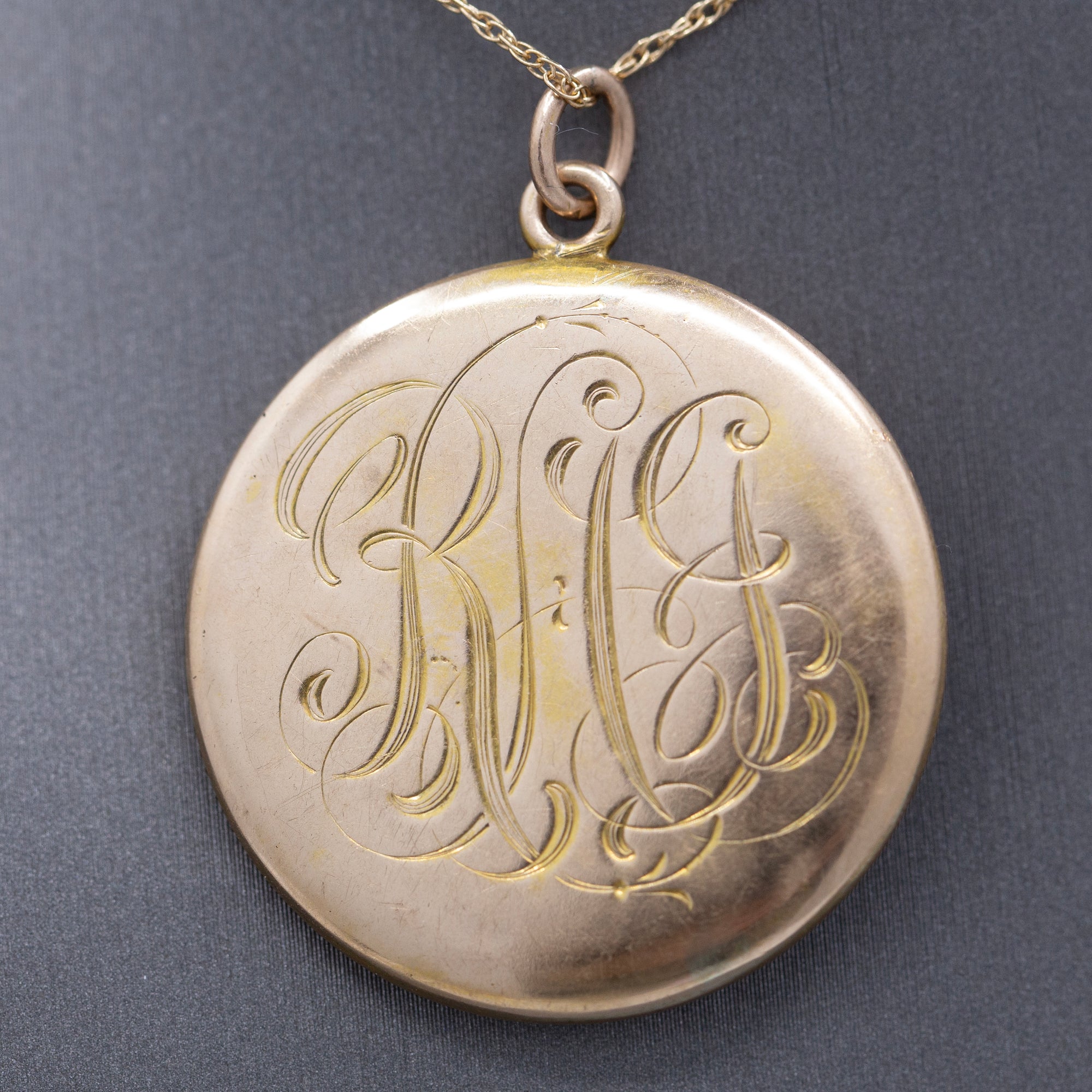 Antique Victorian Old Mine Cut Diamond Flower Basket Pendant Necklace in 14k Yellow Gold