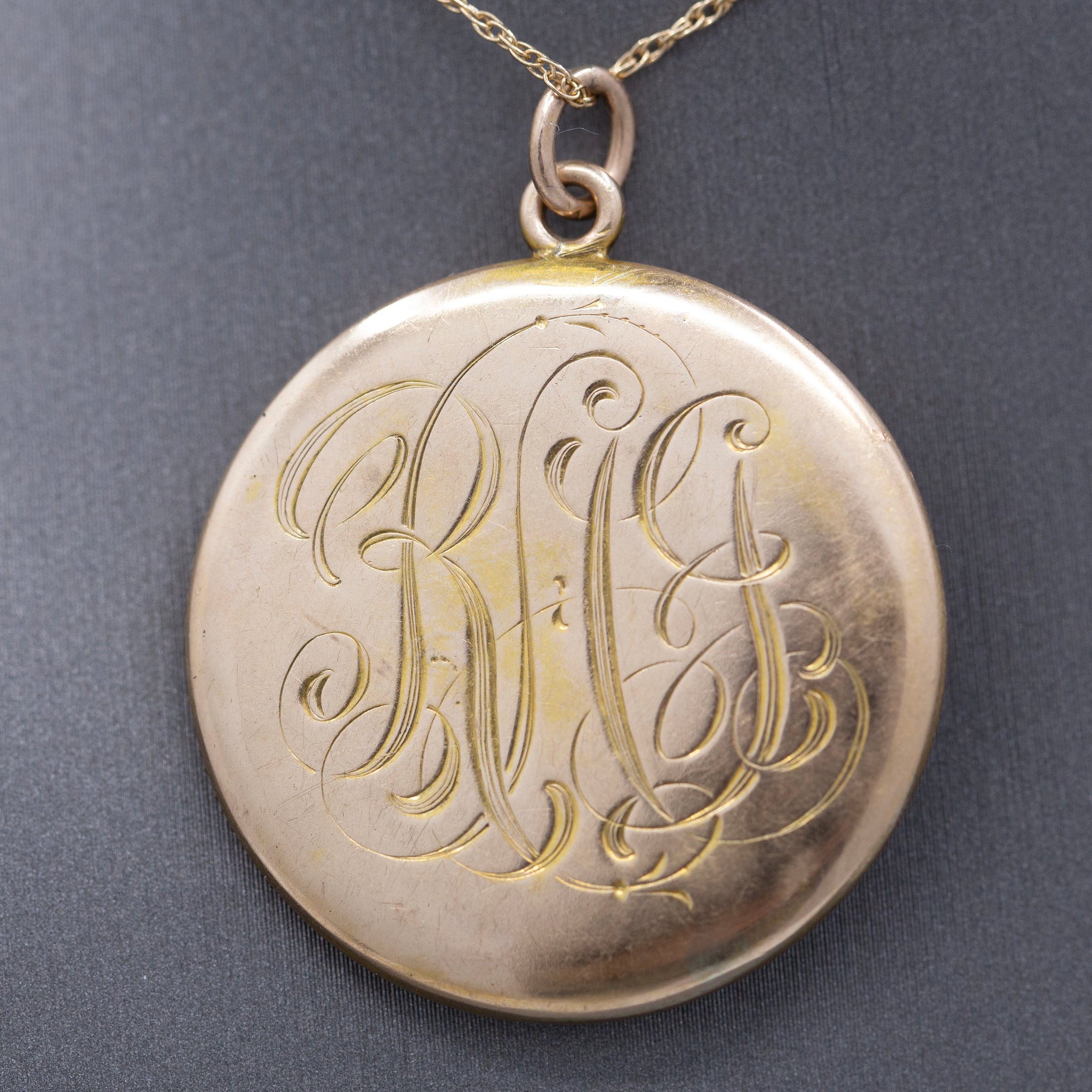 Antique Victorian Old Mine Cut Diamond Flower Basket Pendant Necklace in 14k Yellow Gold