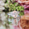 Lotus Certified Padparadscha Sapphire and Diamond Ring in Platinum