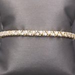 Unique 4.06cttw Diamond Tennis Bracelet in 14k Yellow Gold 8 1/8"
