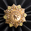 Victorian Italian Yellow and Rose 10k Gold Flower Small Pin Brooch, Victorian Brooch, Yellow and Rose Gold Brooch, Flower Brooch, Scarf Pin