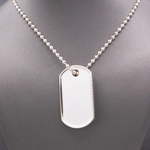 Authentic Tiffany & Co. Sterling Silver ID Dog Tag Necklace