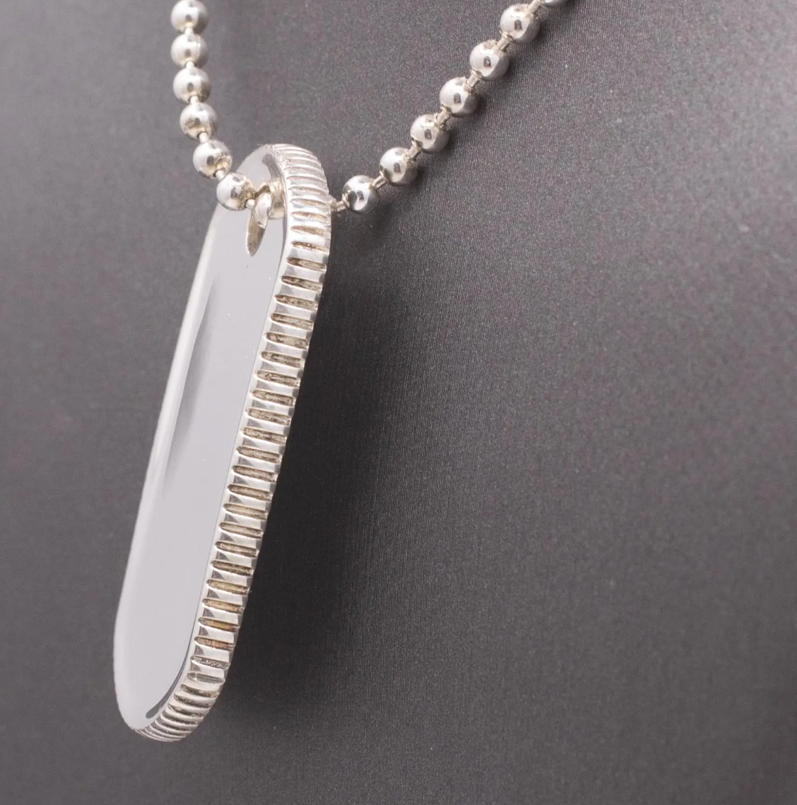 Authentic Tiffany & Co. Sterling Silver ID Dog Tag Necklace