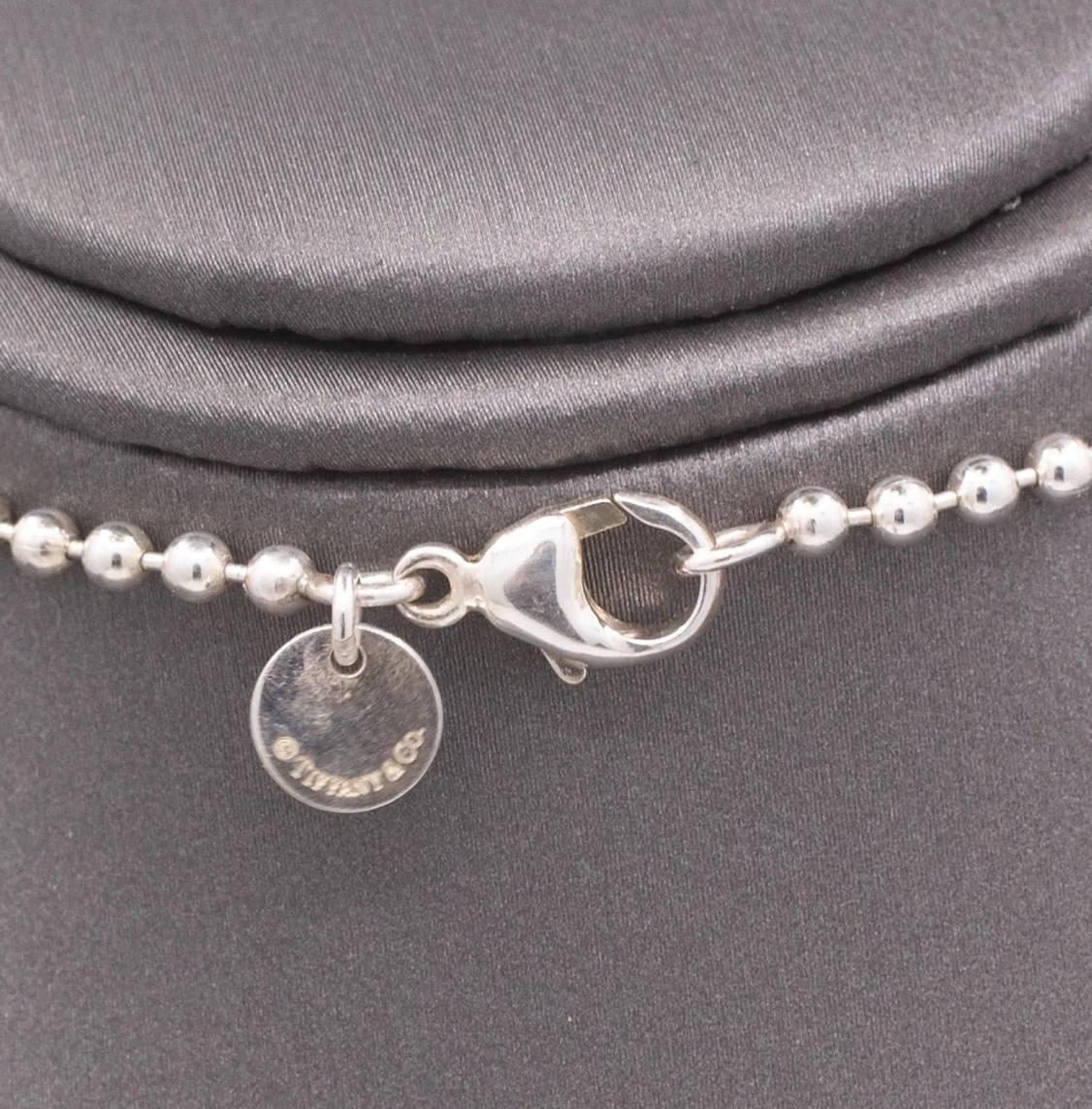 Authentic Tiffany & Co. Sterling Silver ID Dog Tag Necklace