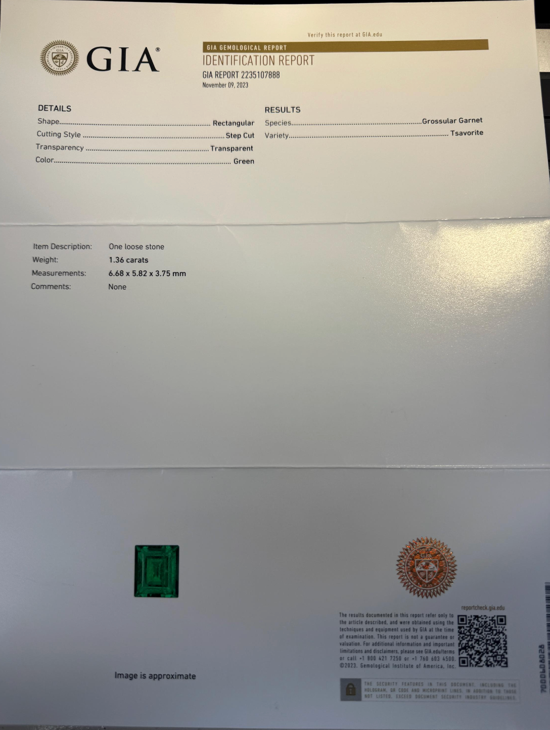 Elegant GIA Certified Tsavorite Garnet and Baguette Cut Diamond Ring in 14k Yellow Gold