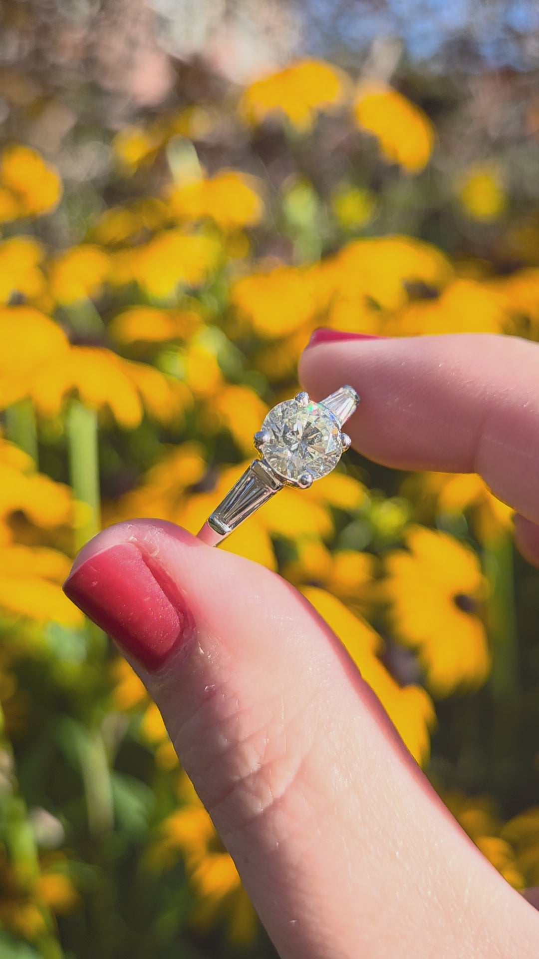 Classic Three Stone GIA Certified Diamond Engagement Ring in Platinum