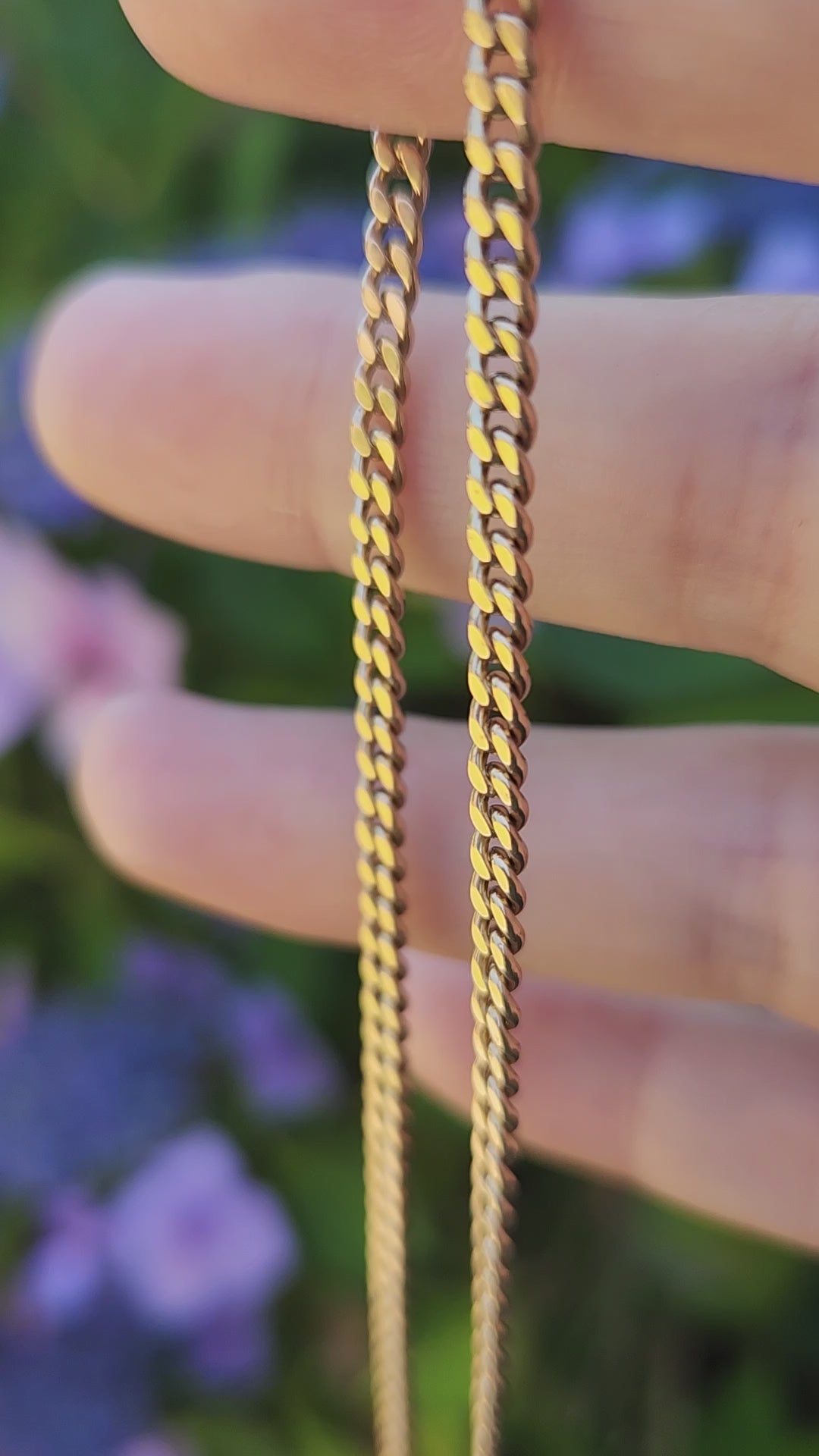 Antique Victorian Curb Link Watch Chain with Dog Clip in 10k Rose Gold 15.75"