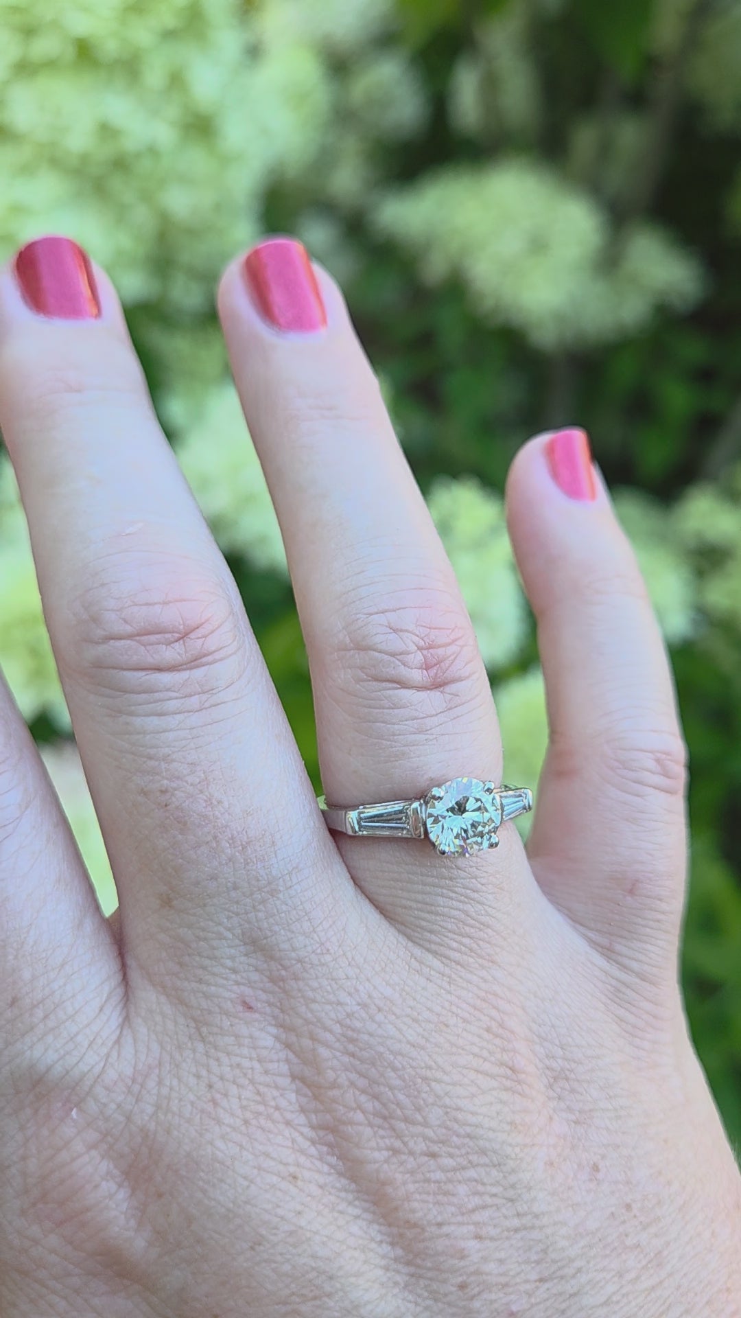 Classic Three Stone GIA Certified Diamond Engagement Ring in Platinum
