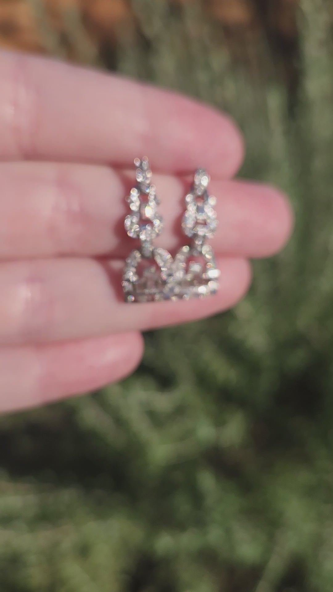 Sparkling Art Deco Baguette and Round Diamond Dangle Earrings in Platinum
