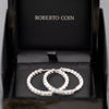 Roberto Coin 5.55ctw Diamond Inside Out Hoop Earrings 18k with Packaging