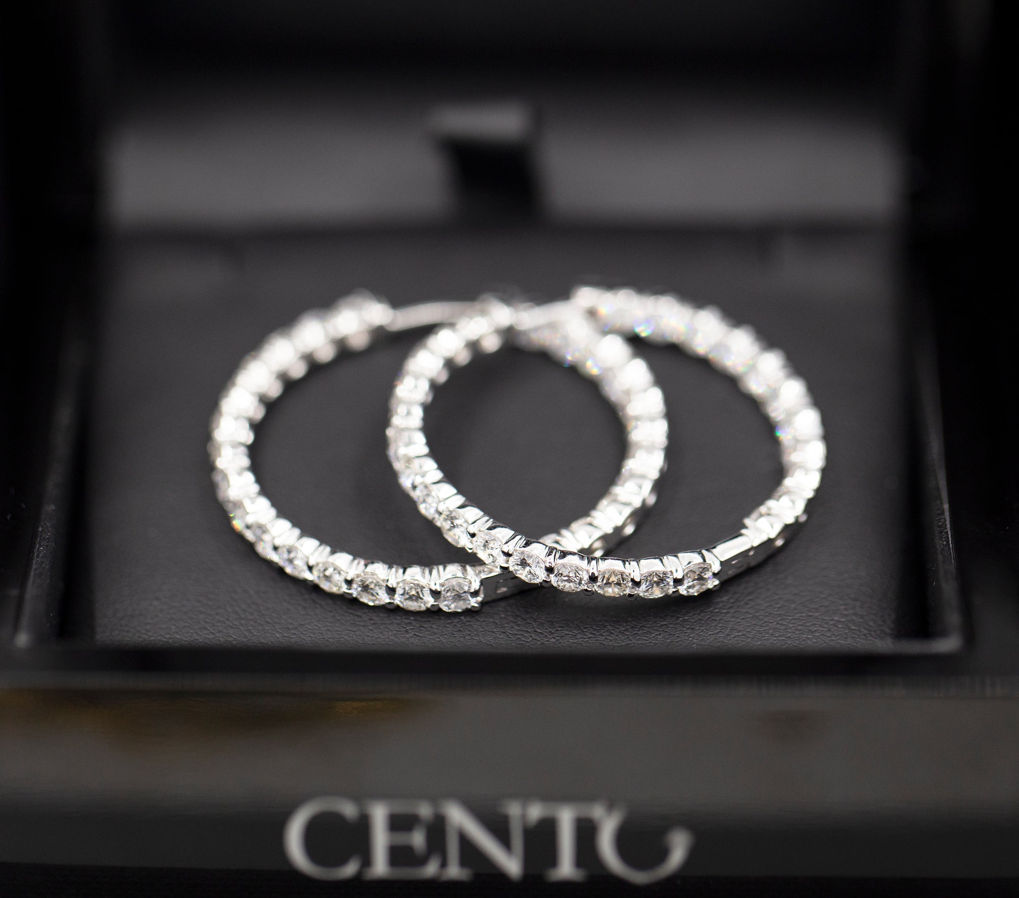 Roberto Coin 5.55ctw Diamond Inside Out Hoop Earrings 18k with Packaging