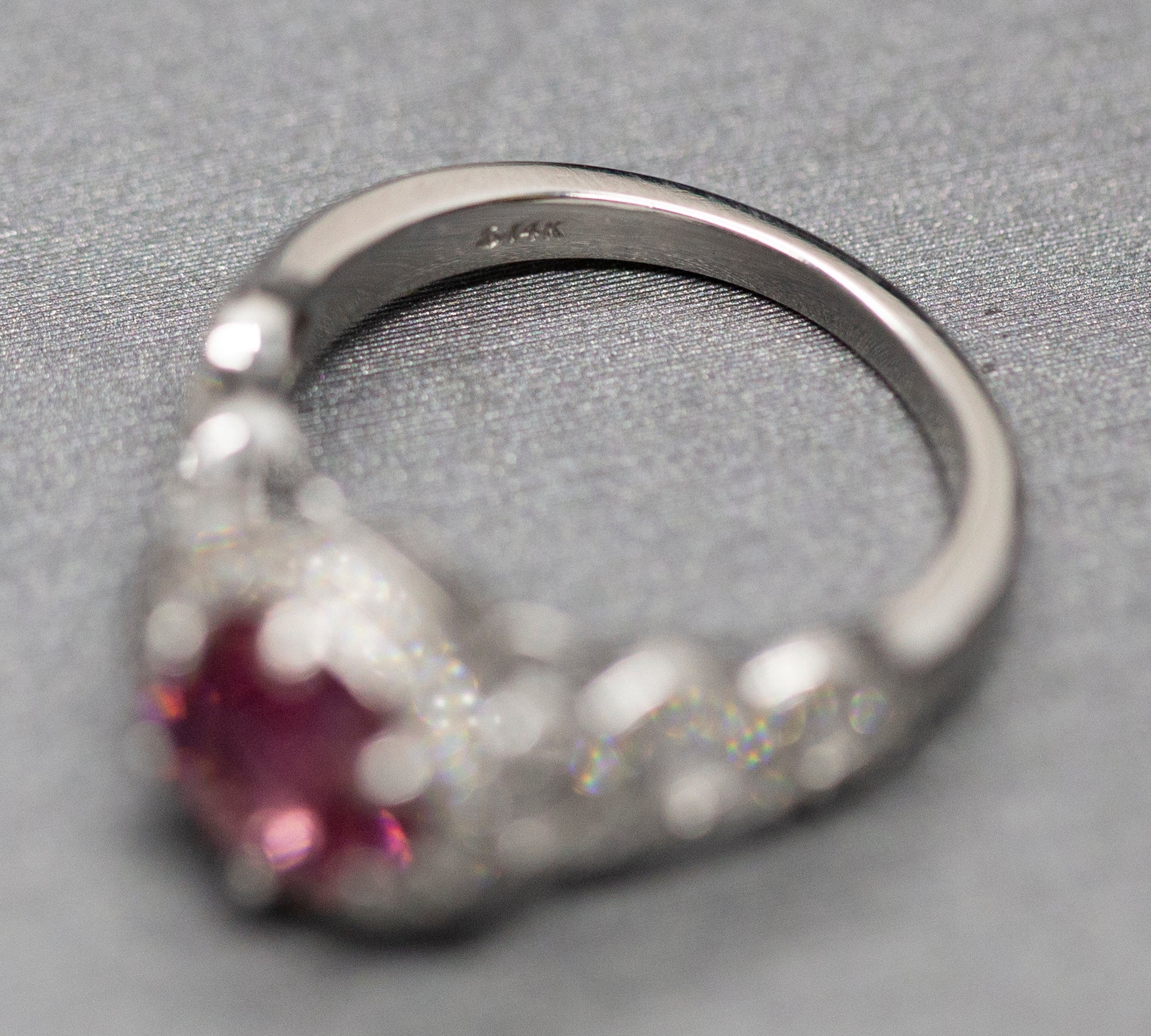 Handcrafted 2.13ctw Striking Pink Tourmaline and Diamond Ring 14k