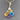 Sunny Citrine, Amethyst and Blue Topaz Pear Shaped Pendant Necklace in 14k Yellow Gold