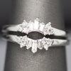 0.28ctw Round and Baguette Diamond Ring Guard Contour Wedding Ring 14k