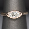 East West 0.69ct Marquise Diamond 14k Rose Gold Ring