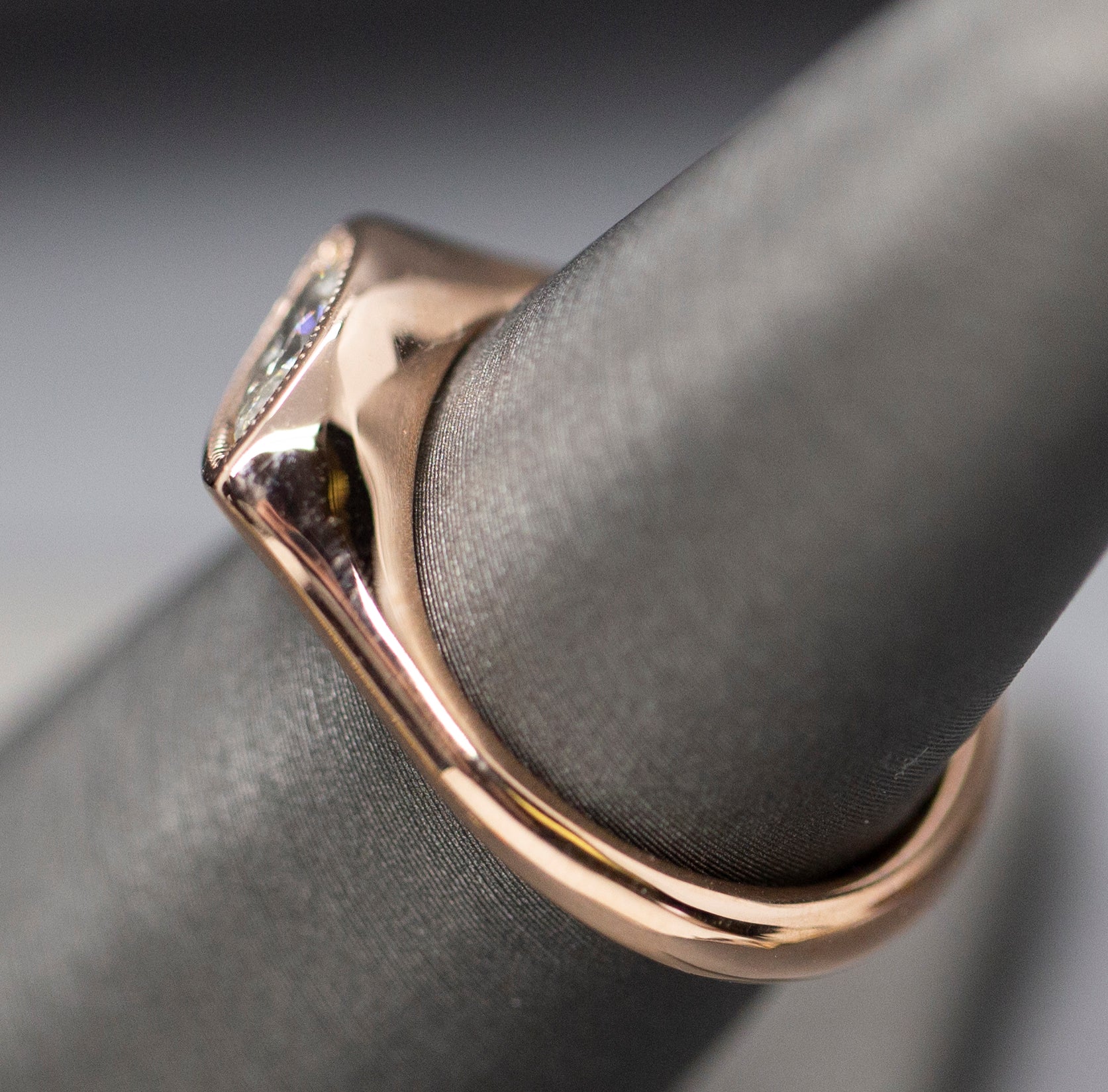 East West 0.69ct Marquise Diamond 14k Rose Gold Ring