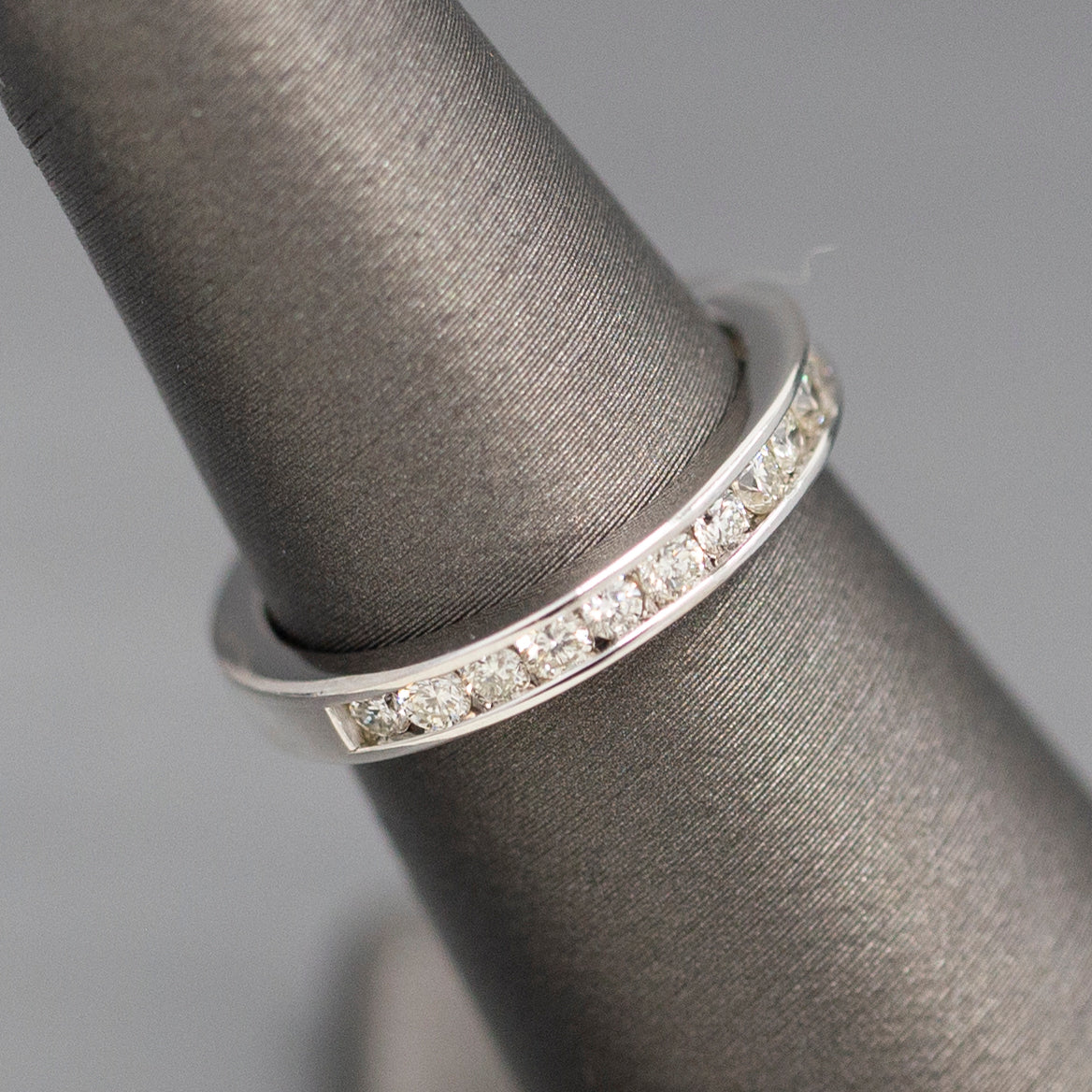 Classic Channel Set Diamond Band Ring in 14k White Gold