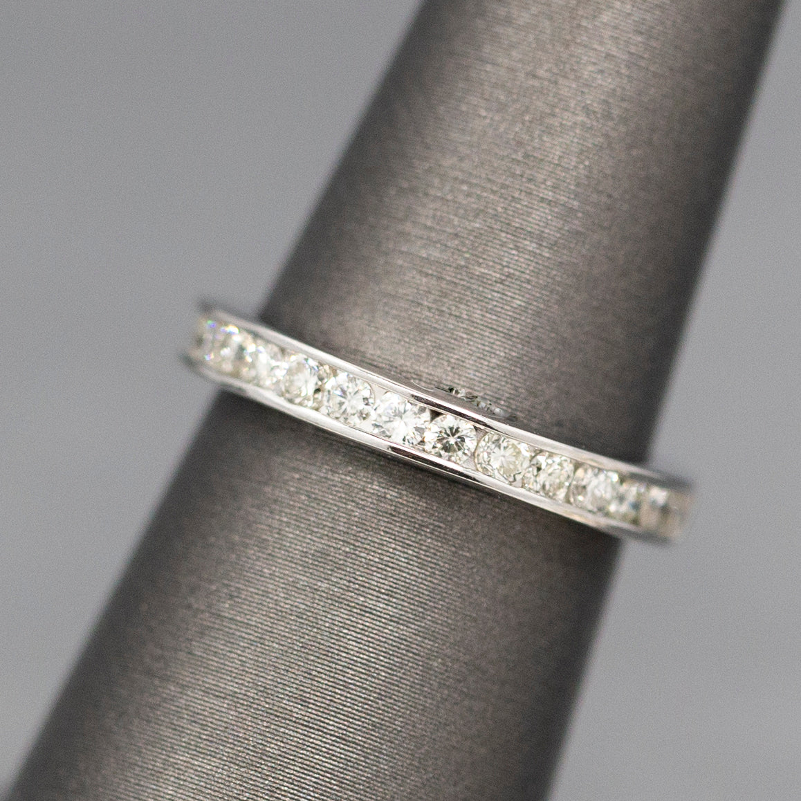 Classic Channel Set Diamond Band Ring in 14k White Gold