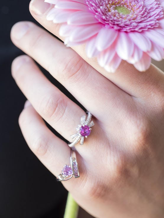 Extravagant 1.86ctw Natural Pink Sapphire & Diamond Bow Engagement Ring 14k Size 7