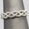Infinity 0.75ctw Criss Cross Infinity Diamond Eternity Band Ring 14k White Gold Size 7