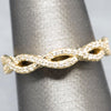 0.35ctw Diamond Infinity Wedding Band Ring 14k Yellow Gold Size 7.25