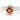 Natural Orange Sapphire and Diamond 14k Halo Ring, Orange Sapphire Flower Ring, Diamond Flower, Alternate Engagement Ring, Orange Gemstone